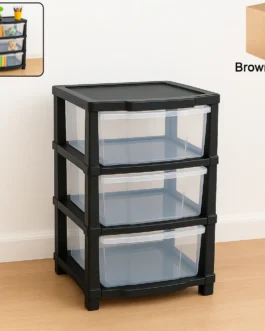 3-Layer Classic Transparent Drawer Storage Organizer