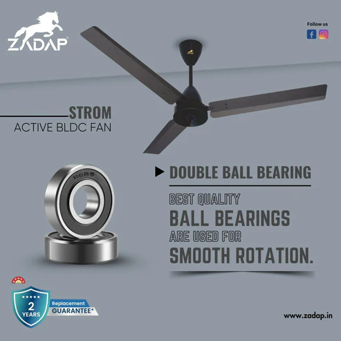 Zadap STROM 900mm High Speed BLDC Ceiling Fan with Remote(Smoke Brown) - Image 5