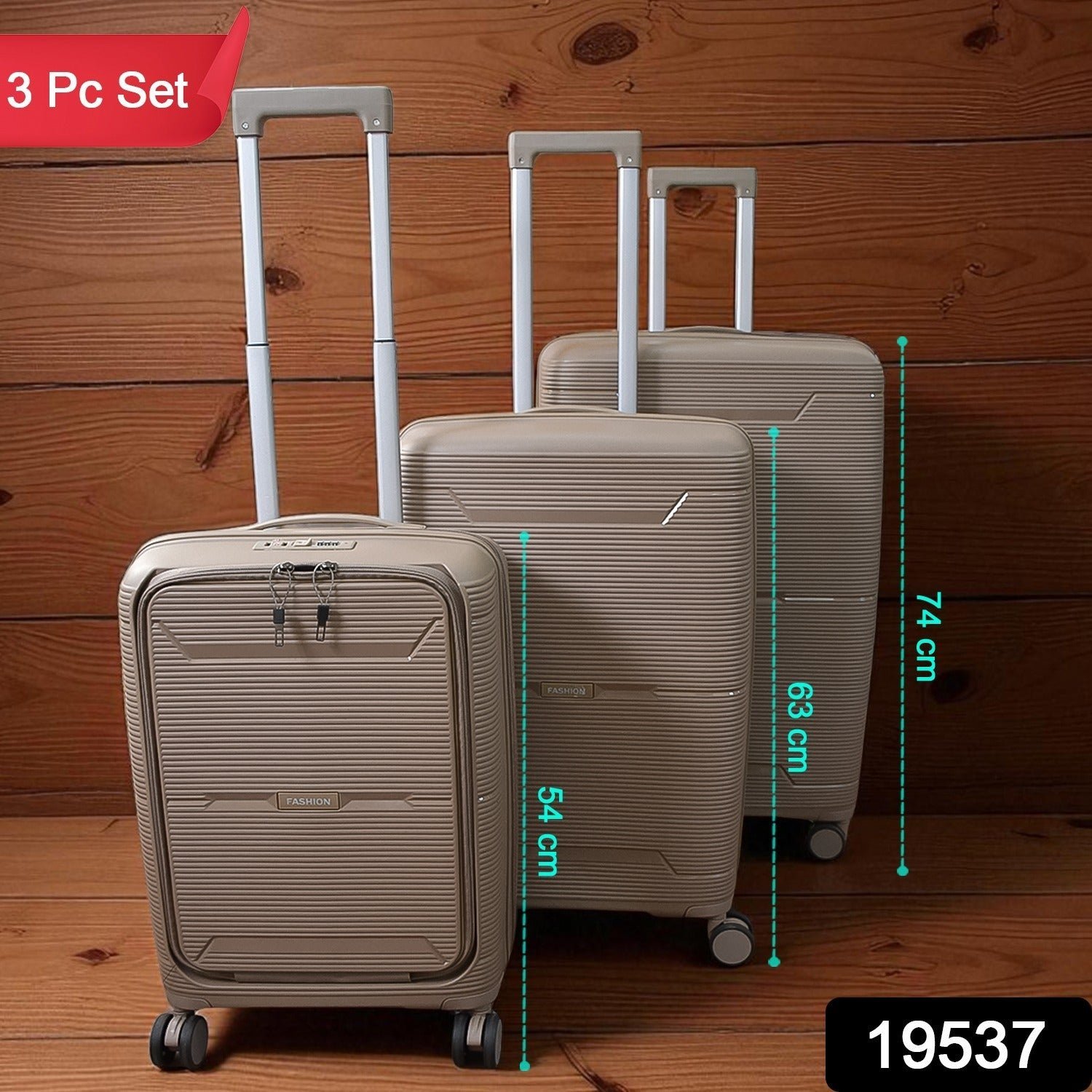 Hard-Shell Trolley Luggage Bag (Set of 3-pice / Mix Color) - Image 2