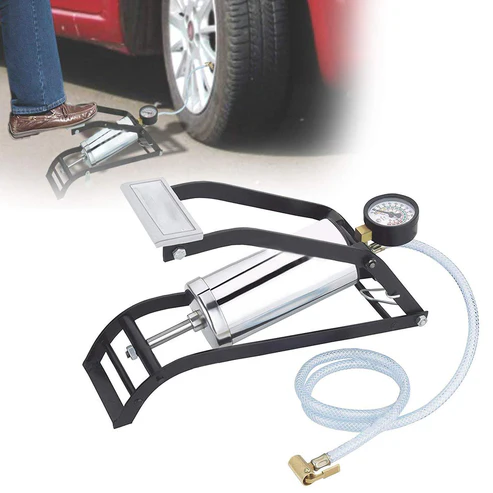 Heavy Duty Steel Foot Pump for Bike, Car, Cycle & More Vehicles - Image 3
