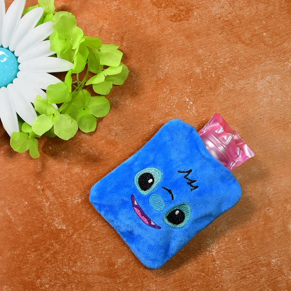 Blue Stitch Hot Water Bag - Small Size with Cover for Pain Relief & Warming - Image 5