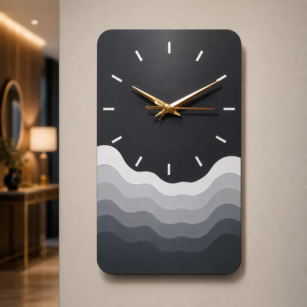 Modern Minimalist Wave Wall Clock | Silent Decorative Wall Clock for Living Room, Bedroom & Office - Image 6