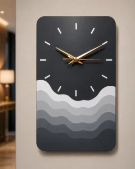 Modern Minimalist Wave Wall Clock | Silent Decorative Wall Clock for Living Room, Bedroom & Office