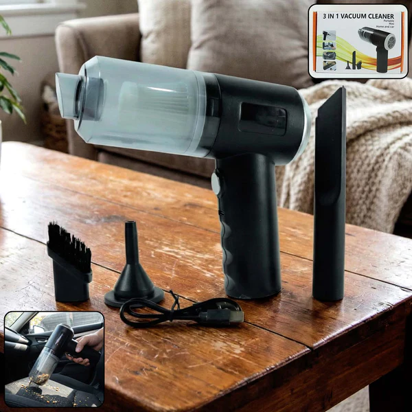 3 in 1 Mini Car Vacuum – Wireless, Rechargeable, Blower & Dust Cleaner for Car & Home - Image 9