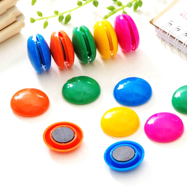 Colorful Board Magnets Circular Plastic Buttons - Image 2