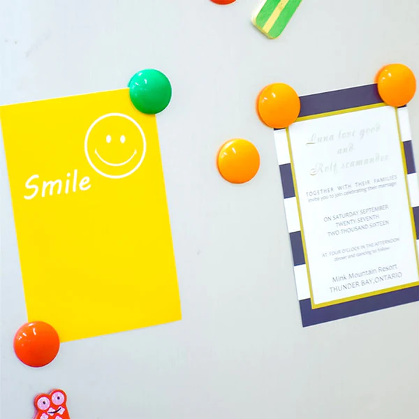 Colorful Board Magnets Circular Plastic Buttons - Image 3