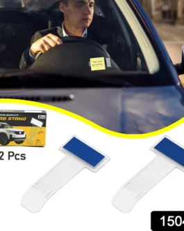 Windscreen cardholder, Fastag Stand, Transparent Ticket Holder Car (2 Pc Set)