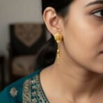 Golden Long Chain Beads Earrings for Women & Girls – Fancy Style - Image 2