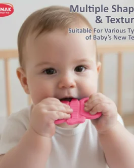 Aditi Baby Silicone Teething Toy Butterfly Shape Soft Chew Teether (1Pc/Mix Colour)