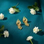 Nice 5 Line Golden Earrings for Women & Girls – Traditional Fancy Jewellery Gift