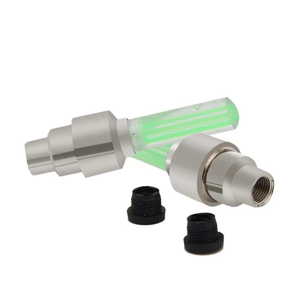 LED Flash Light lamp tyre Wheel Valve Sealing caps (2 Pc / Mix Color) - Image 5
