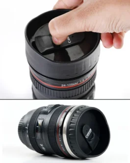 Plastic Camera Lens Stainless Steel Coffee Mug