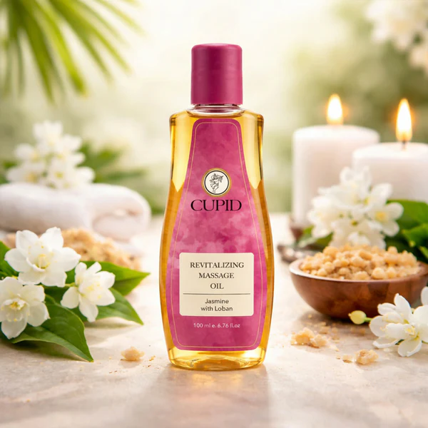 Cupid Revitalizing Massage Oil with Jasmine & Loban Relaxing Body Care Oil (100 ML) - Image 5