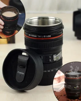 Plastic Camera Lens Stainless Steel Coffee Mug