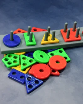 Geometric Brick – 5 Angle Matching Column Blocks for Kids – Preschool Learning Toy