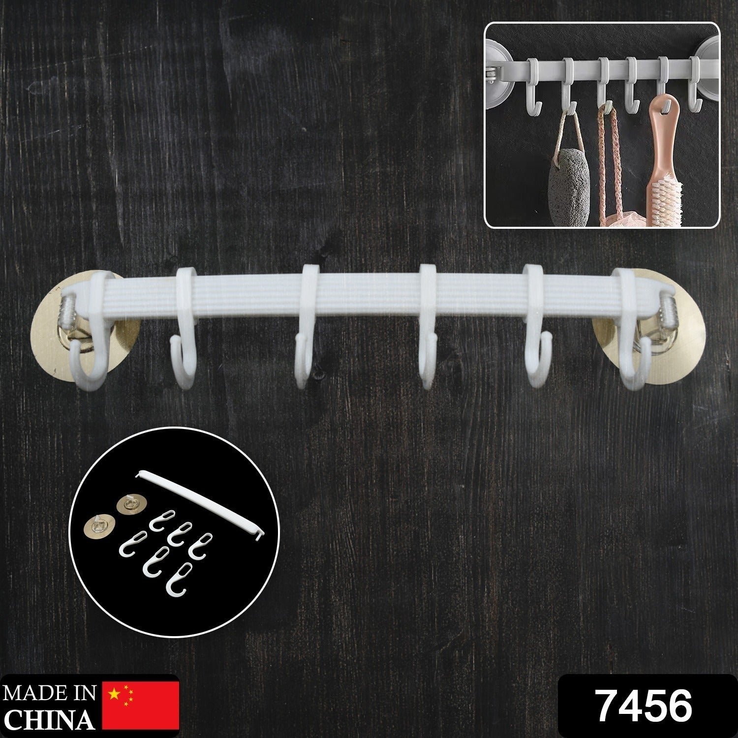 1 Pc Bath Towel Hanger Wall Mounted Towel Holder Rack for Kitchen Bathroom - Image 5