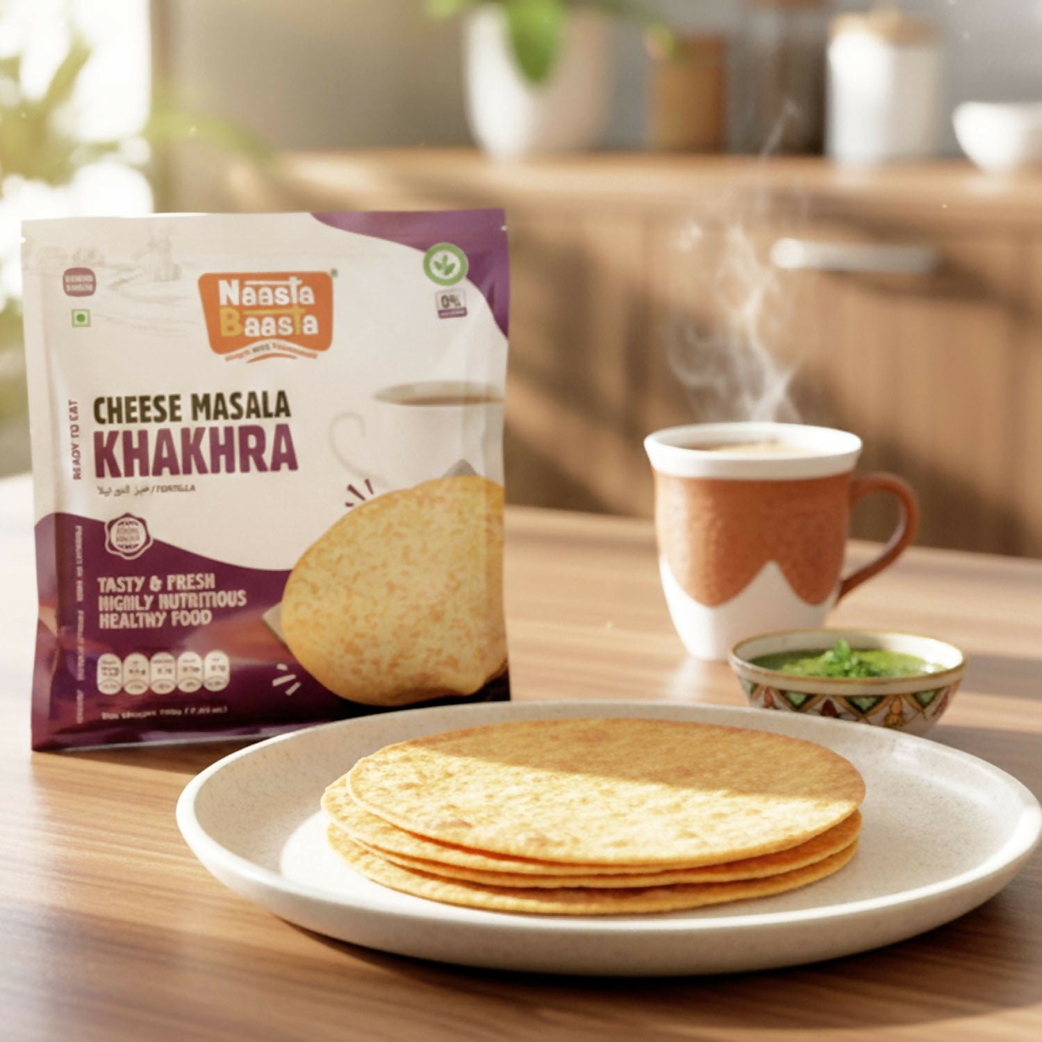 7Lyibor4jl.jpg Naasta Baasta Cheese Masala Khakhra – Crispy Ready to Eat Cheese Flavoured Snack (200 Gm) - Image 1