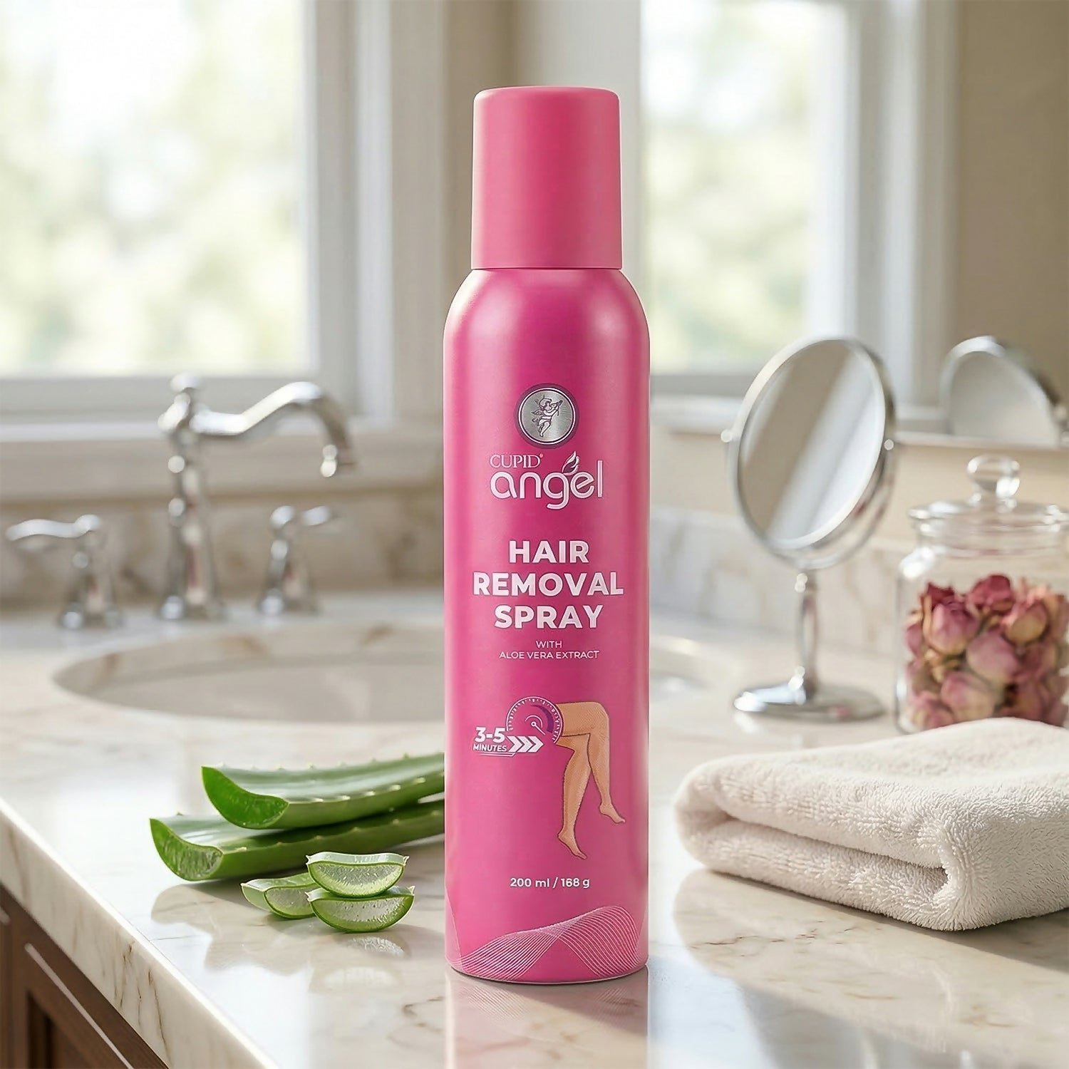 7grdeI8v1d.jpg Cupid Angel Hair Removal Spray with Aloe Extract for Smooth & Easy Hair Removal (200 Ml) - Image 1