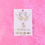 Premium Gold Plated Leaf Pearl Drop Earrings for Women & Girls (Combo set of 6) - Image 2