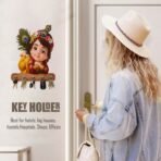 Baby Krishna Wall Key Holder with 5 Hooks – Self Adhesive - Image 2