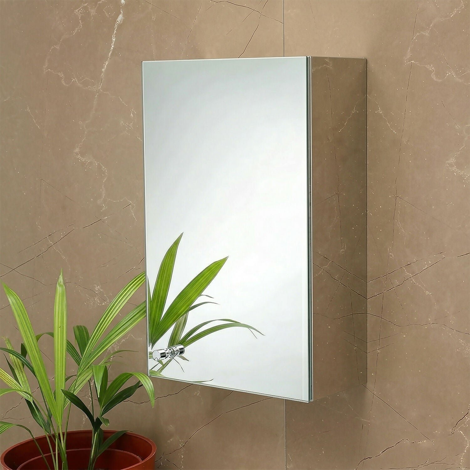 Wall Mounted Mirror Cabinet with Storage, HD Mirror Door Bathroom Organizer with Multi Shelf Storage & Modern Design - Image 5