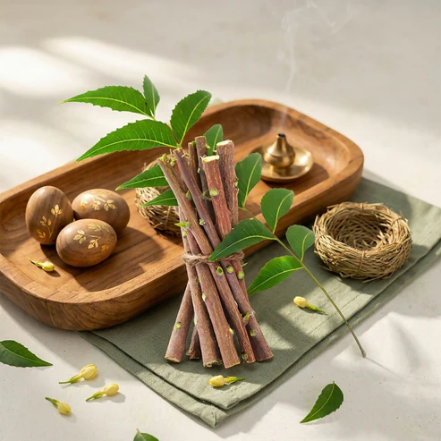 Organic Fresh Neem Datun Sticks Natural Herbal Toothbrush 12 pcs - Image 3