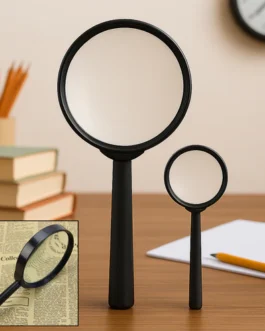 Magnifying glass Lens – reading aid made of glass – real glass magnifying glass that can be used on both sides – glass breakage-proof magnifying glass, Protect Eyes, 90mm & 60mm (2pc Set)