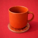 Orange Glitter Resin Cup Lid and Coaster Set for Mug Cover - Image 2