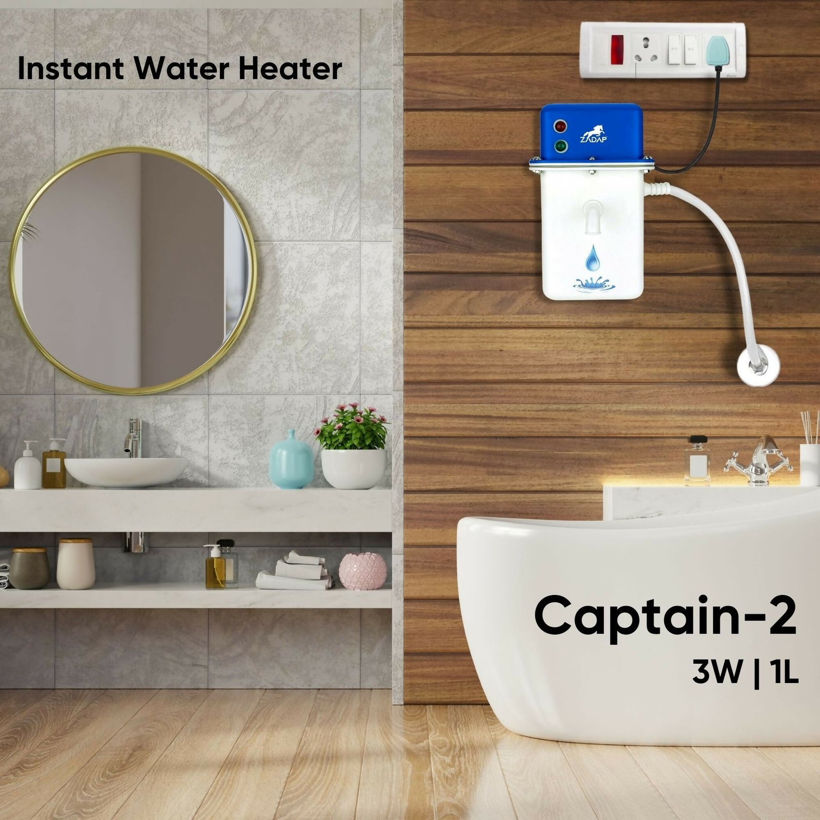 ZADAP Portable 3kW Instant Water Heater - Image 2