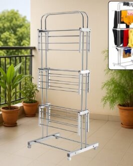 Foldable Cloth Drying Stand with Wheels