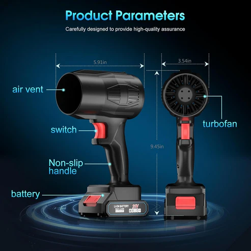 High-Power Cordless Leaf Blower Fan with Rechargeable Battery (1 Pc) - Image 6