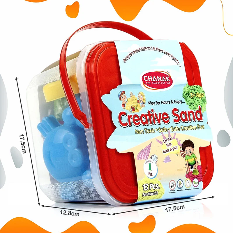 Aditi Creative Sand Kit for Kids with 1kg Sand & 13 Shape Moulds - Image 5