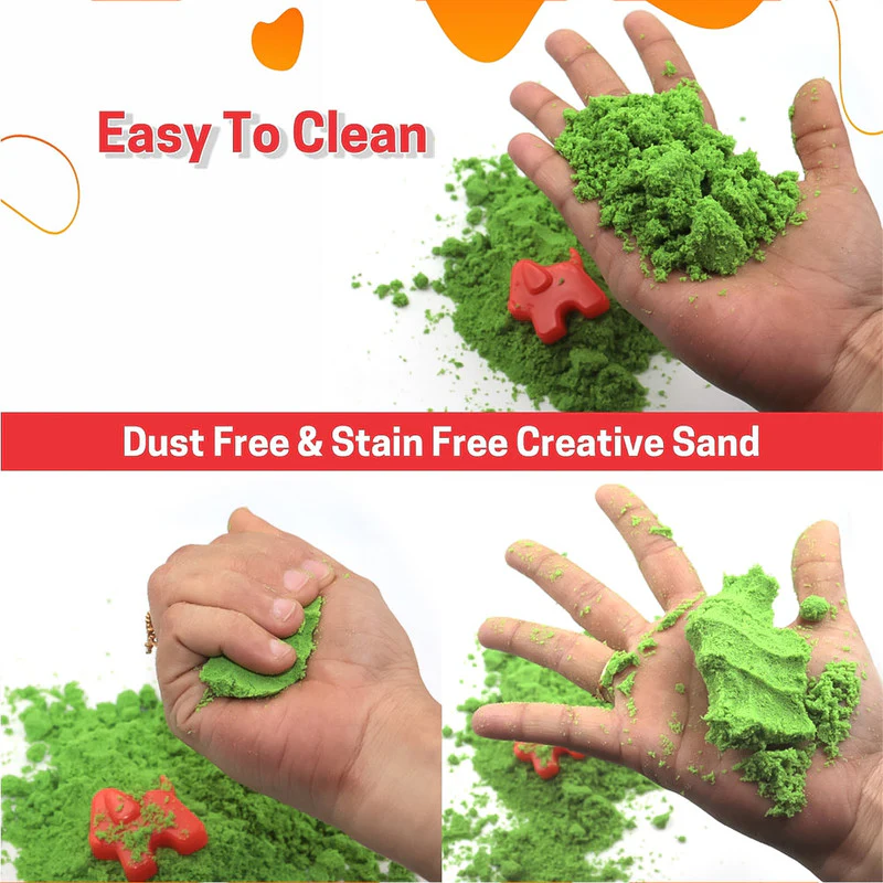 Aditi Creative Sand Kit for Kids with 1kg Sand & 13 Shape Moulds - Image 2
