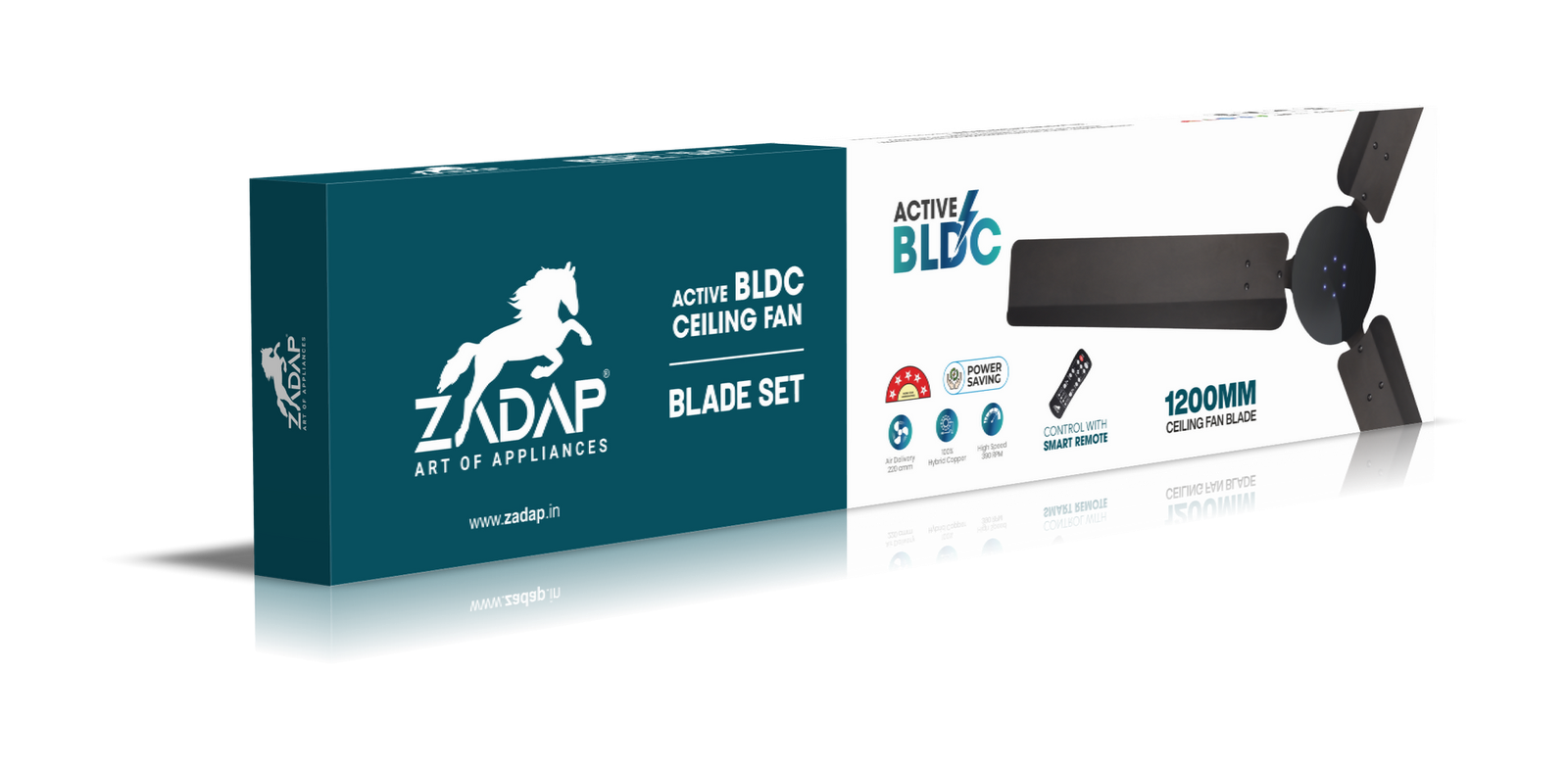 Zadap STROM 900mm High Speed BLDC Ceiling Fan with Remote(Gray) - Image 7