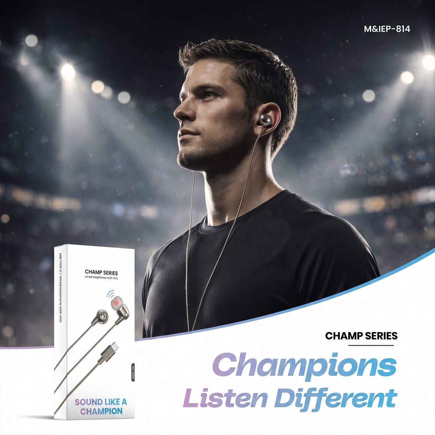 EP814-03_1a5ae409-35cc-4f83-9a7a-9bfe42f829e1.jpg Champ Series Wired Type C Earphones with Mic Type (1 Pc) - Image 1