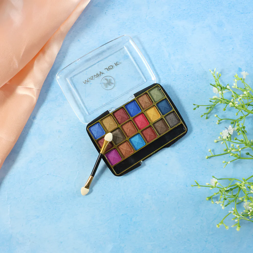 Premium 18-Color Shimmer Eyeshadow Palette (12 GM / 1 Pc) - Image 2