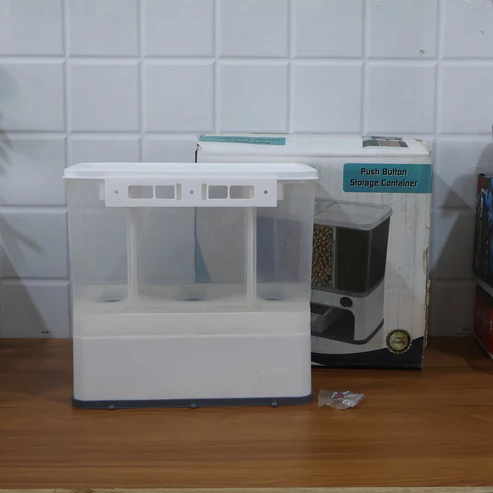 Easy Flow Cereal Dispenser for Kitchen 3 in 1 Push Button Wall Mount Container - Image 5