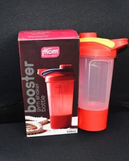 Supermom Plastic Premium Booster Gym Shaker Bottle with Mixing Ball (550ml / 1 Pc)