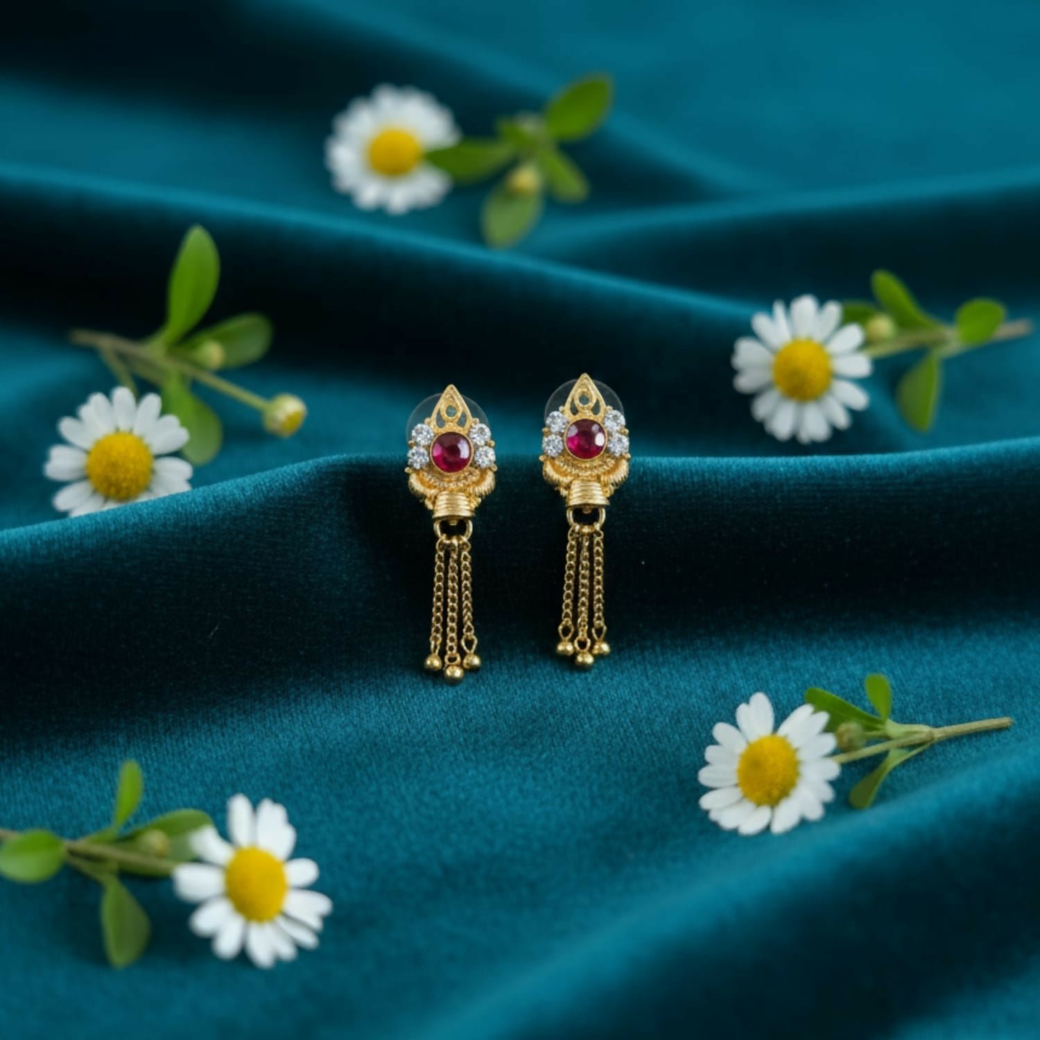 GjbngpLU9m.jpg Classic Ethnic Gold Jhumka | Women Traditional Jewellery - Image 1