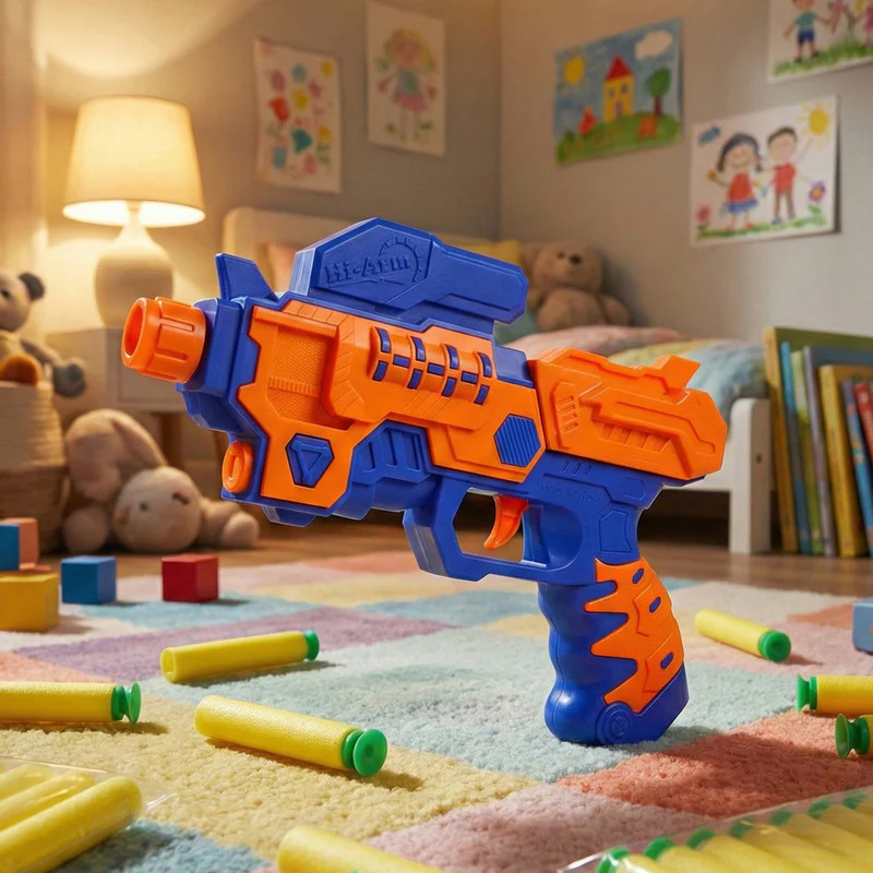 Hi-Arm Soft Bullet Gun with 10 Soft Bullets – High-Performance Toy Blaster for Kids - Image 6