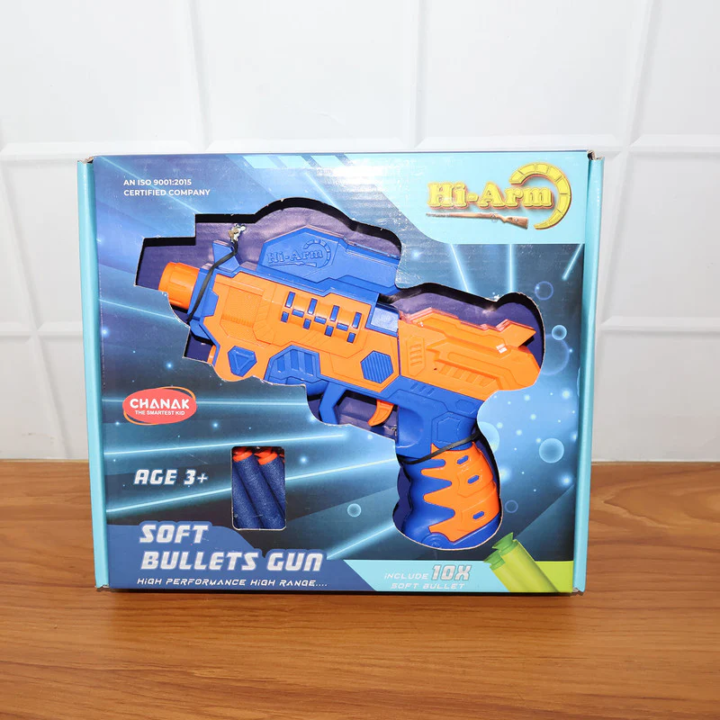 Hi-Arm Soft Bullet Gun with 10 Soft Bullets – High-Performance Toy Blaster for Kids - Image 2