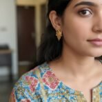 5 Line Side Latkan Golden Earrings with Mina for Women & Girls – Fancy Jewellery Gift - Image 2