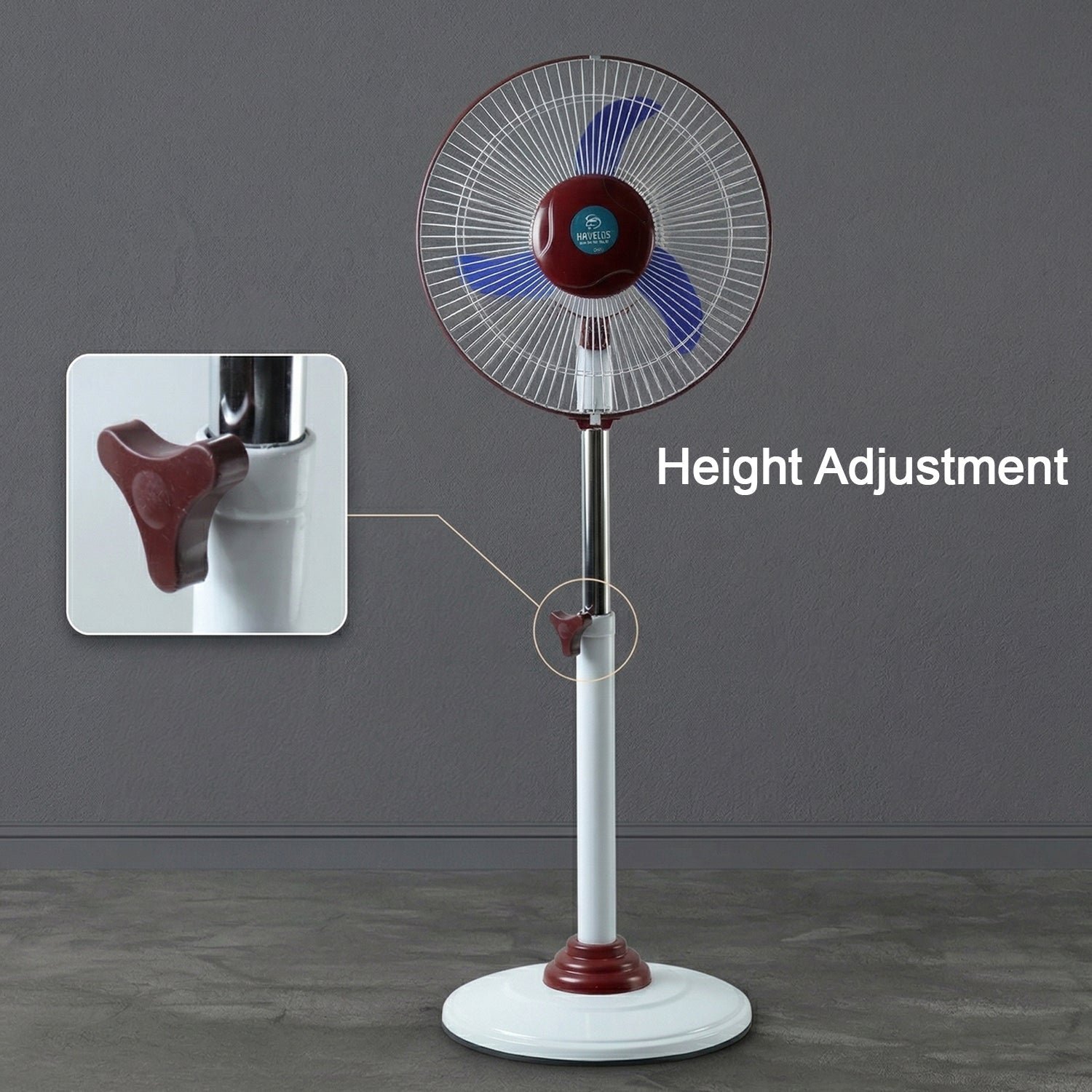 OMEGA 12V Rechargeable Pedestal Fan with LED Light (1 Pc) - Image 6