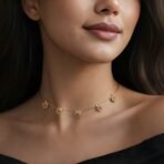 Elegant Ruby Floral Necklace Stylish Traditional Jewelry Necklace for Women - Image 2