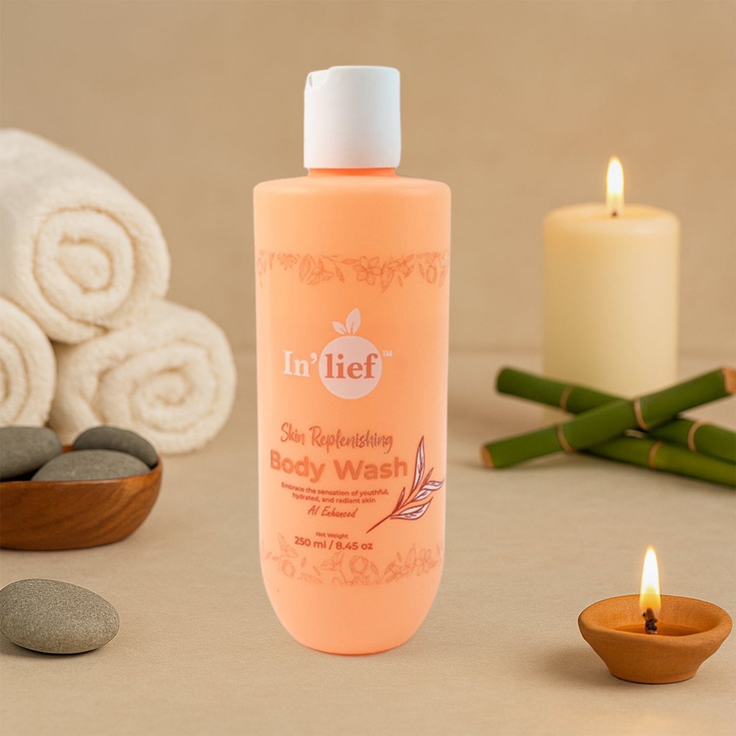 In'lief Nourishing & Hydrating Skin Replenishing Body Wash (250 ml) - Image 4