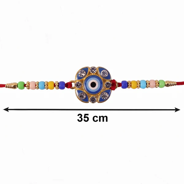 Evil Eye Floral Petal Designer Rakhi - Image 4