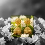 Gold Plated Ethnic Jhumka Earrings for Women & Girls - Image 2