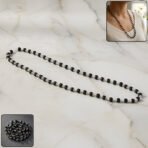 Karungali Bead Mala Necklace with Silver Finish Links