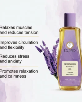 Cupid Revitalizing Massage Oil with Lavender & Loban Relaxing Body Care Oil (100 Ml)