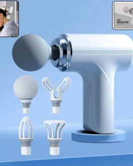 Electric Vibrating Massage Gun with Multiple Interchangeable Heads
